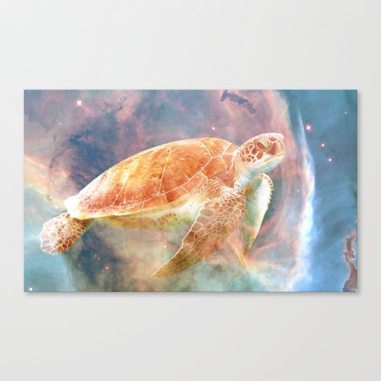 Nebula Turtle Canvas Print