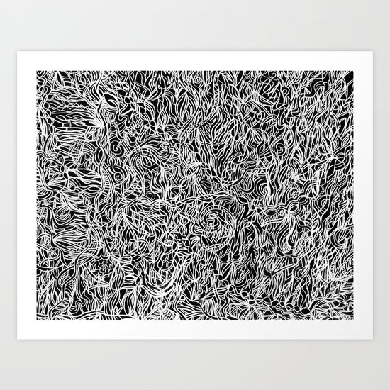 White and Black Art Print