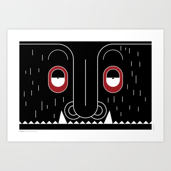 MONSTER FACE 04 Art Print