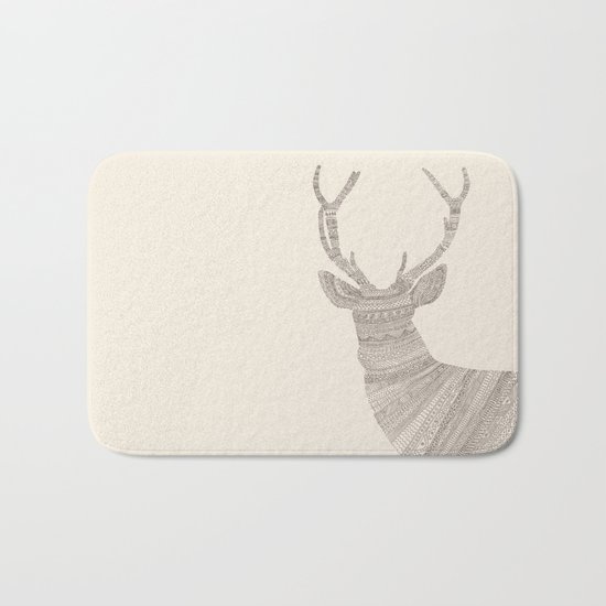 Stag / Deer (On Beige) Bath Mat