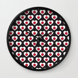 Japan Love flag Motif Repeat Pattern design background  Wall Clock