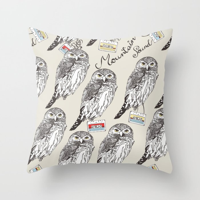 UP ALL NIGHT Throw Pillow