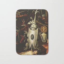 The little knight by Heironymus Bosch Bath Mat