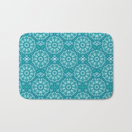 Green circle pattern 3 Bath Mat