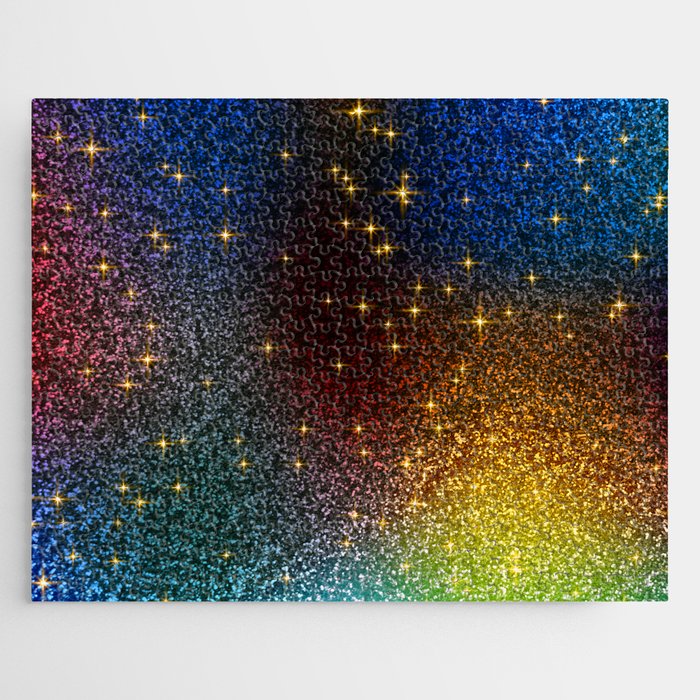 Navy Blue and Gold  Sparkle Glitter,Luxury,Shine,Girly,Glam,Trendy,Aesthetic, Jigsaw Puzzle