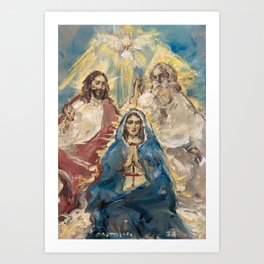 Anointing of Mary Art Print