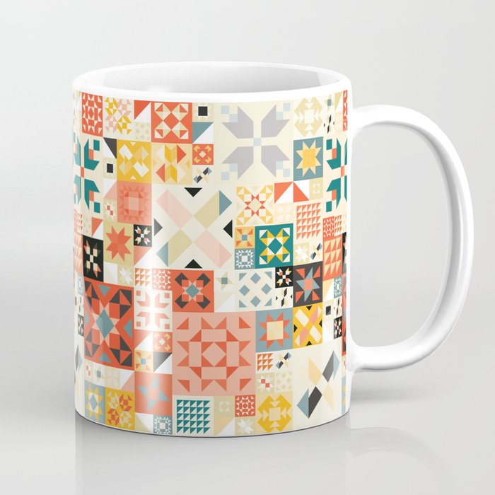 Modern Quilt Pattern Coffee Mug