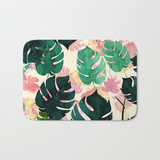 palm leaves Bath Mat