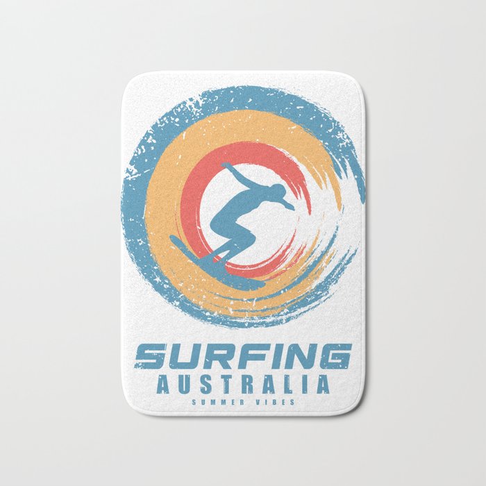 Australia surfing Bath Mat