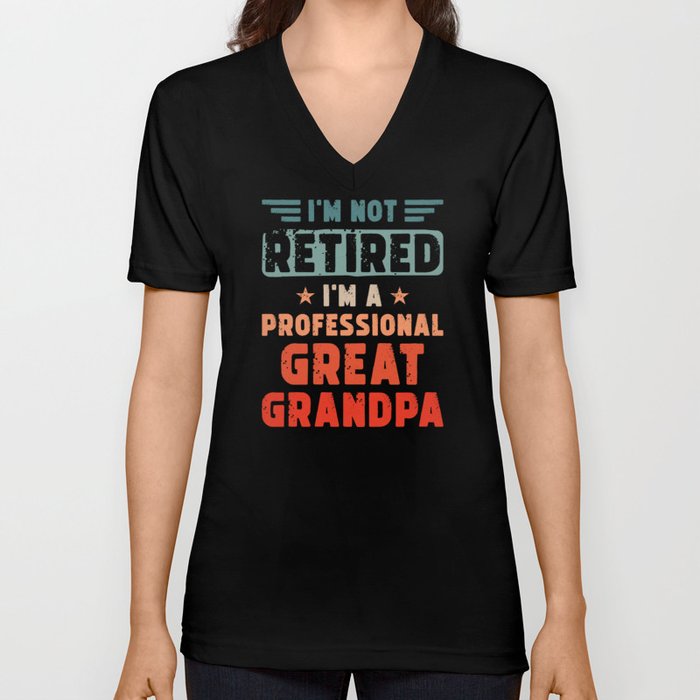 Grandpa Retirement Saying V Neck T Shirt