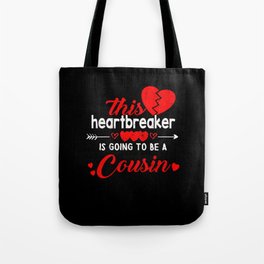 Be A Cousin Baby Reveal Hearts Day Valentines Day Tote Bag