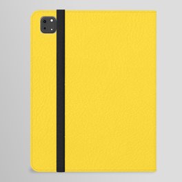 Bright Mid-tone Yellow Solid Color Pairs Pantone Vibrant Yellow 13-0858 / Accent Shade / Hue  iPad Folio Case