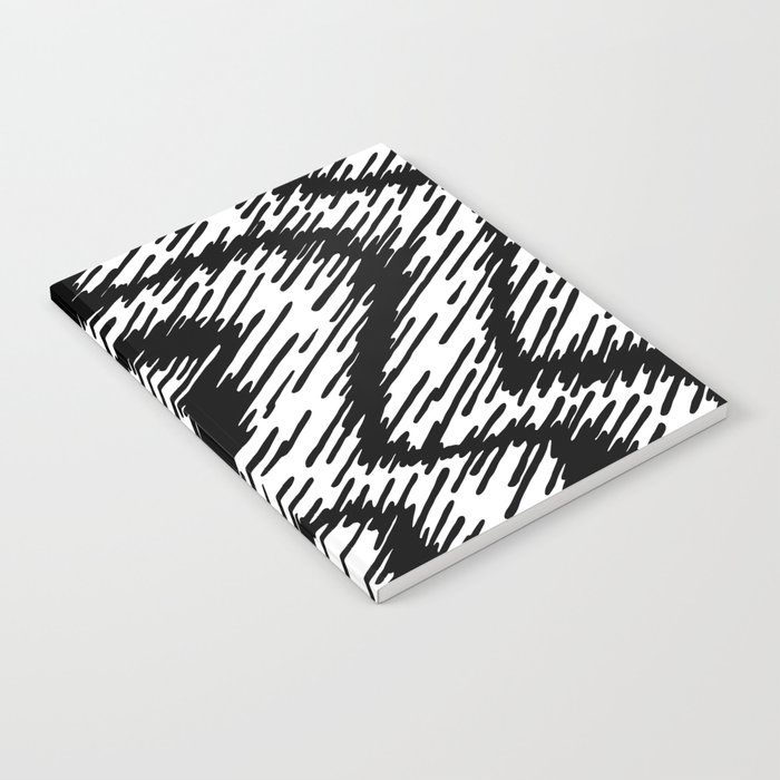 Black and White swirls pattern, Line abstract splatter Digital Illustration Background Notebook
