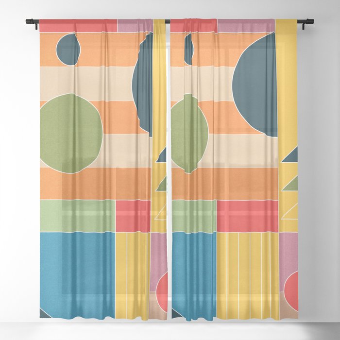 Geometric Abstraction 192 Sheer Curtain