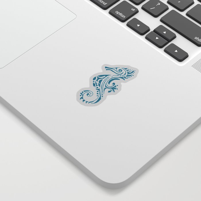 Seahorse tatoo blue Sticker