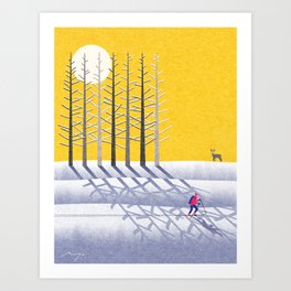 Ski holidays Art Print