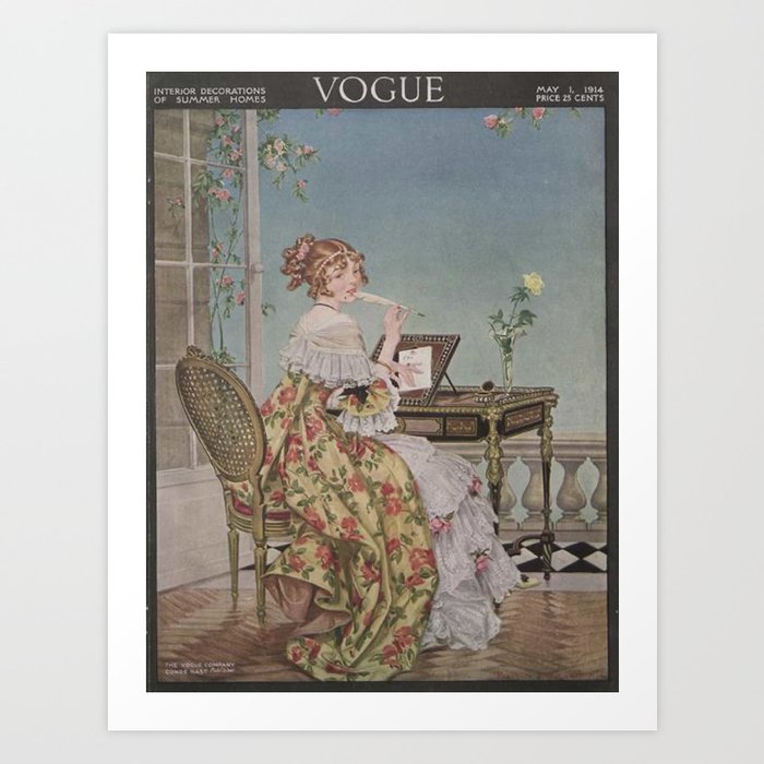 Vintage Fashion Magazine Cover May 1914 Art Print