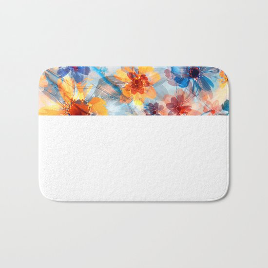 Floral abstract(37). Bath Mat