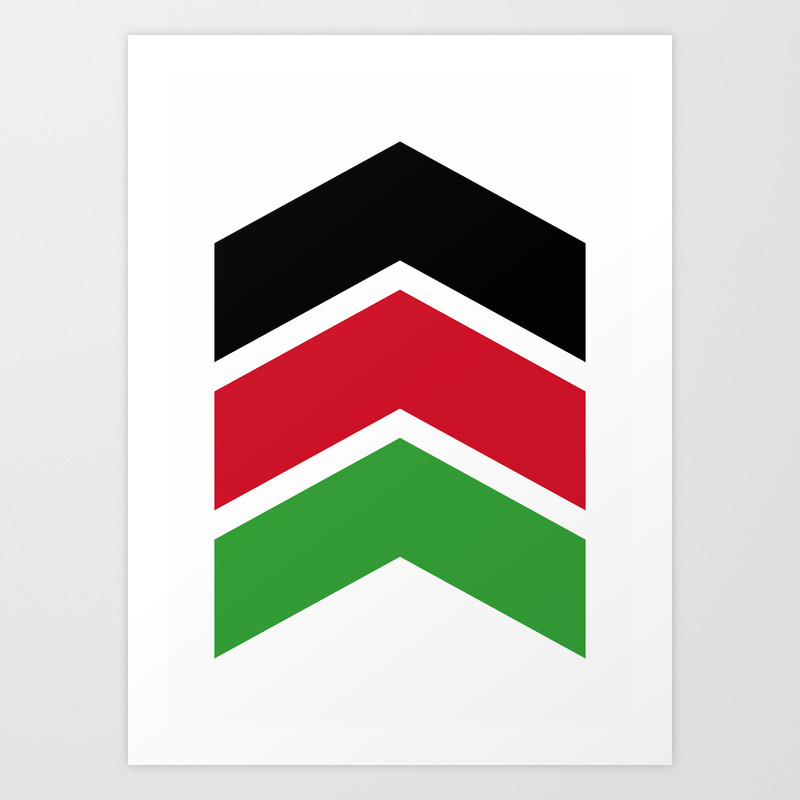 Chevron Malawi Flag Colors Art Print By Svenhorn Society6