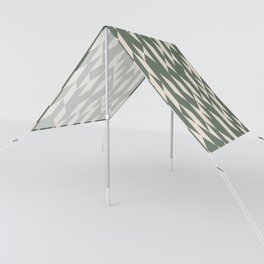 Abstract Geometric Pattern Green and Ivory Sun Shade