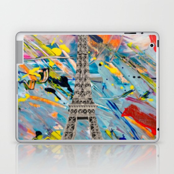 Eiffel Tower Pop Art Modern Colorful Design  Laptop & iPad Skin