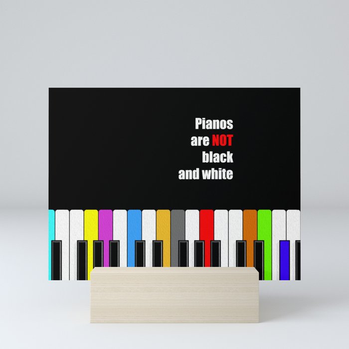 colorful piano - not black and white oil poster Mini Art Print