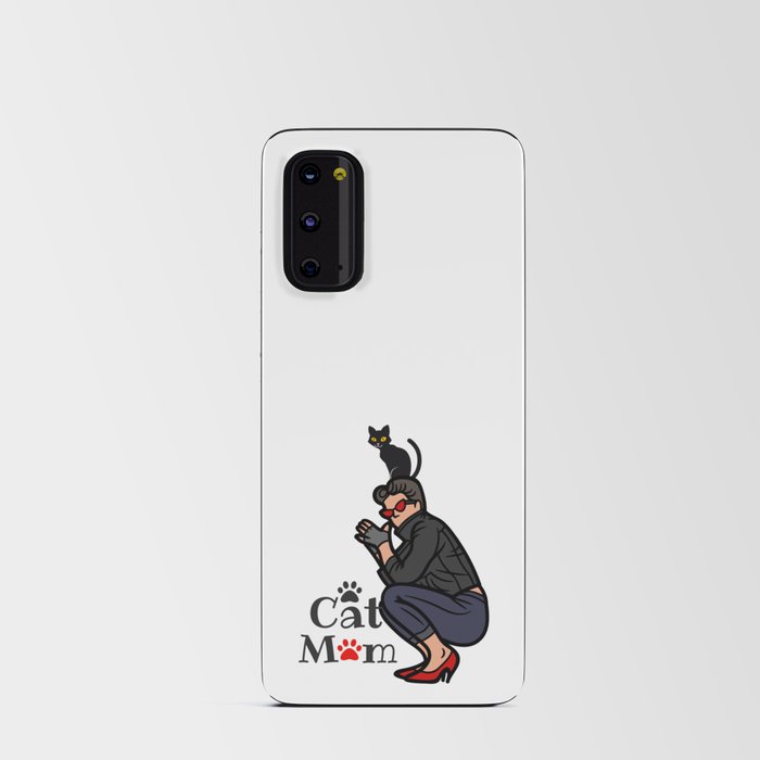 the best cat mom Android Card Case