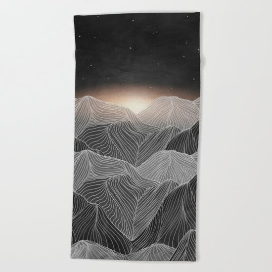 Lines in the mountains XIX Beach Towel