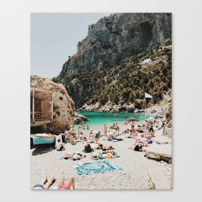 Sunbathers, Capri Canvas Print