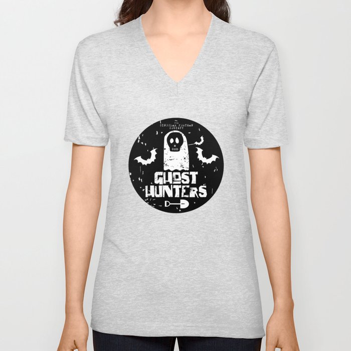 The Singular Fortean Society Ghost Hunters V Neck T Shirt