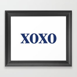 Navy XOXO Framed Art Print