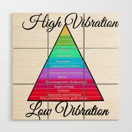 Emotional scale chart.Vibrational scale graphic  Wood Wall Art