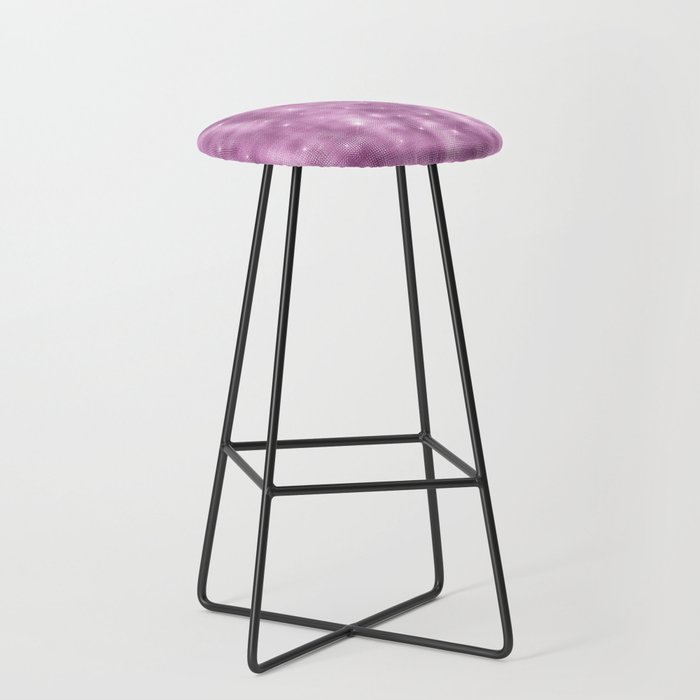 Glam Mauve Diamond Shimmer Glitter Bar Stool