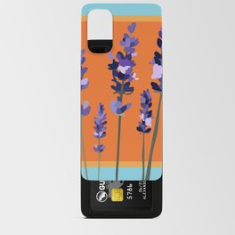 Lavender Design Pattern on Turquoise and Orange Android Card Case