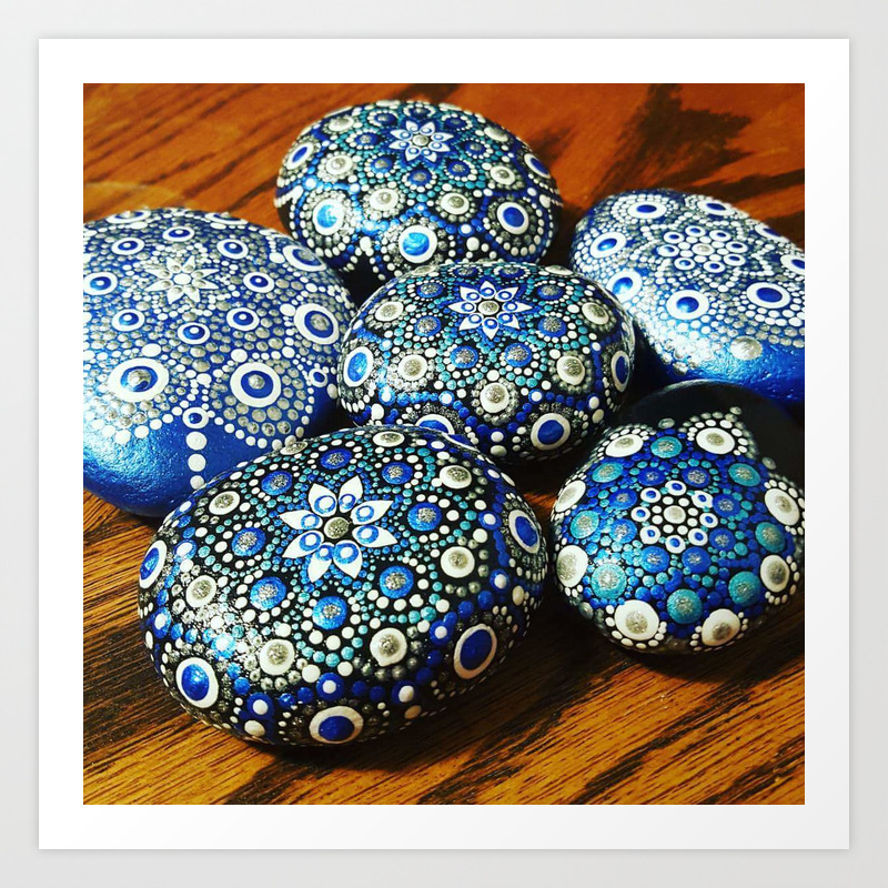 Acrylic Painted Rocks Art Print By Denverrockshop Society6