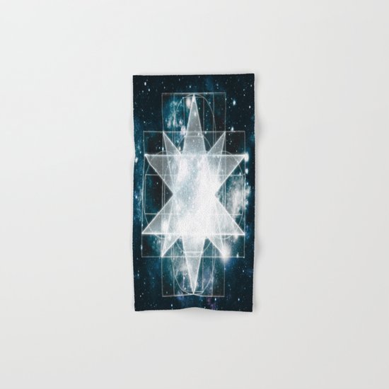 Sacred Geometry : Teal Galaxy Hand & Bath Towel