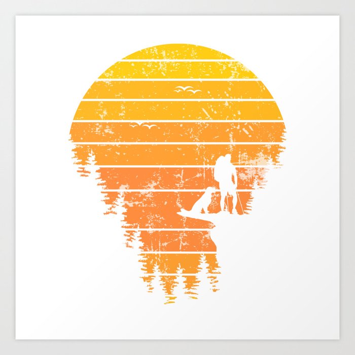 Hiking With A Dog is My Happiness Art Print