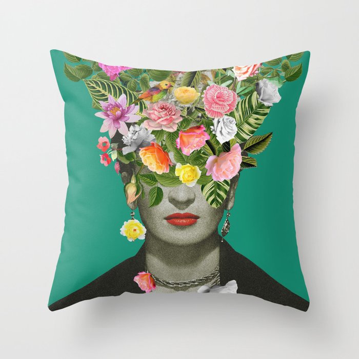 Frida Floral Throw Pillow