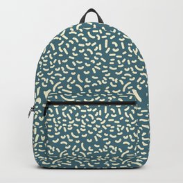 Teal and Cream Retro Memphis Style Pattern Backpack