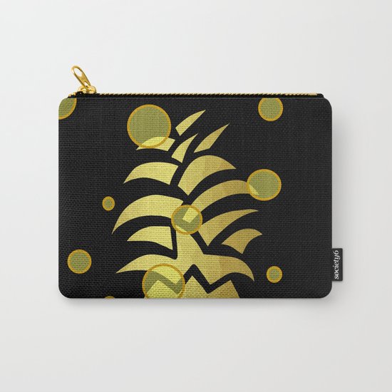 Ornate Gold Pineapple Carry-All Pouch