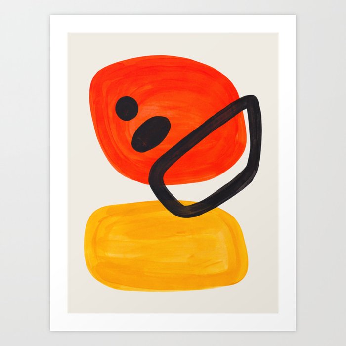 Colorful Mid Century Modern Abstract Fun Shapes Patterns Space Age