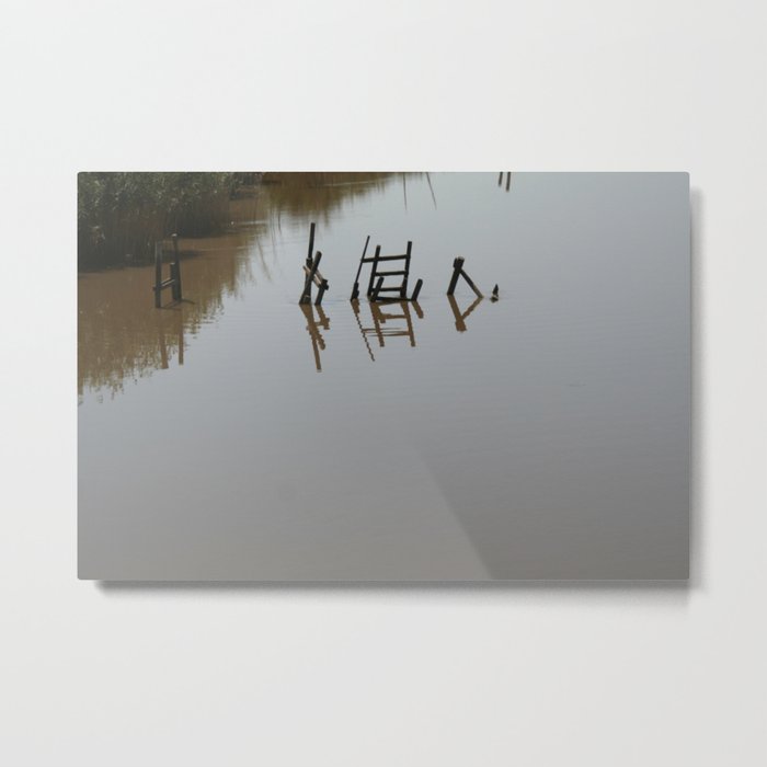 The river 's cryptic message Metal Print