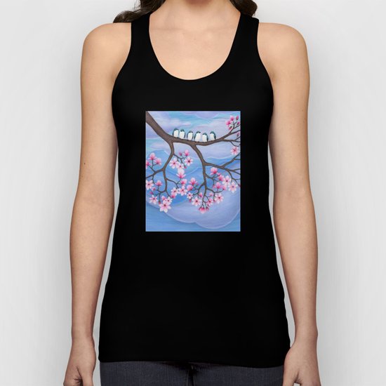 tree swallows & magnolia Unisex Tank Top
