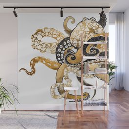 Metallic Octopus Wall Mural