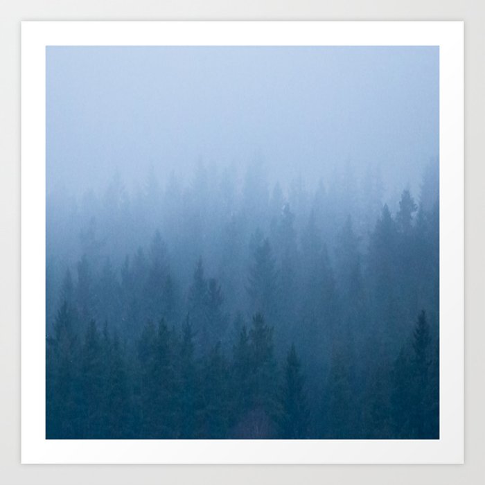 Foggy Forest #decor #society6 #buyart Art Print