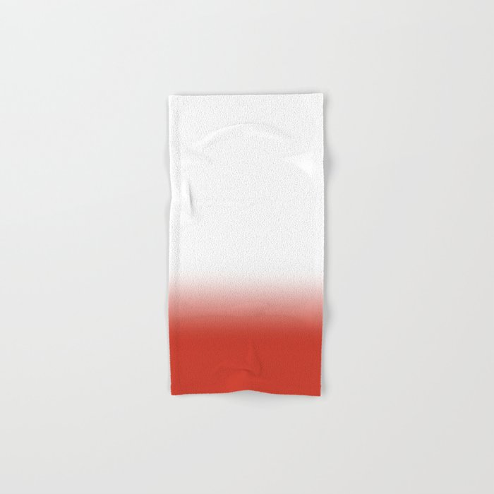 OMBRE RED WHITE  Hand & Bath Towel