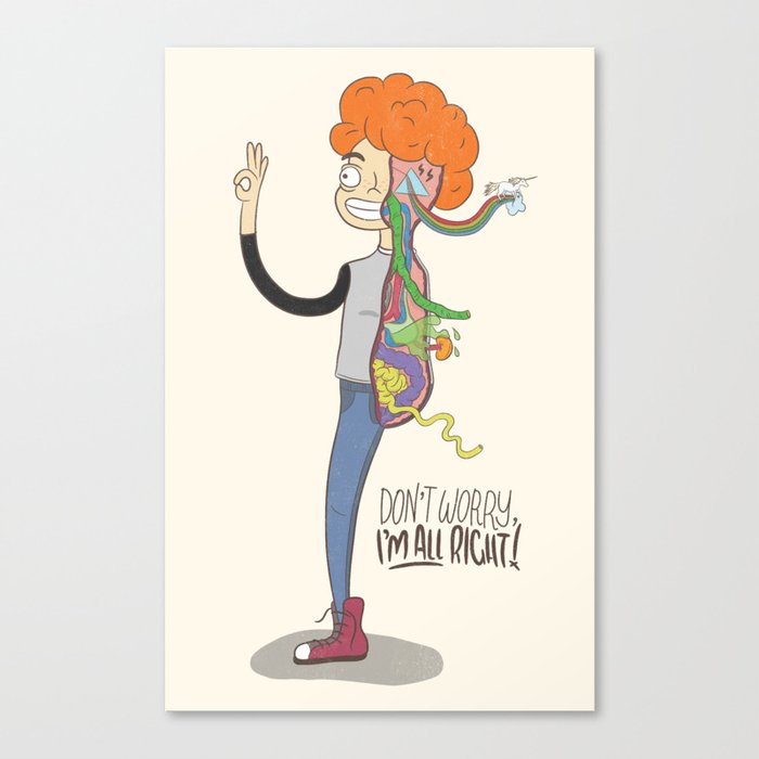 Don't Worry, I'm All Right! Canvas Print
