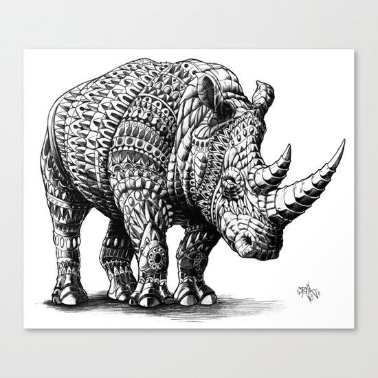 Rhinoceros Canvas Print