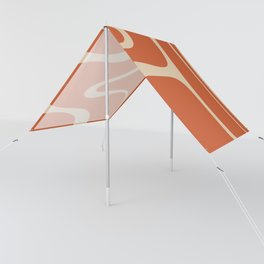 Copacetic Retro Abstract in Mid Mod Burnt Orange and Beige Sun Shade