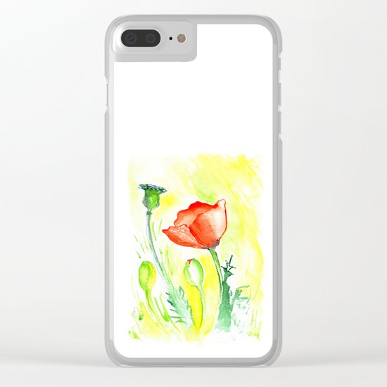 Papaver III Clear iPhone Case